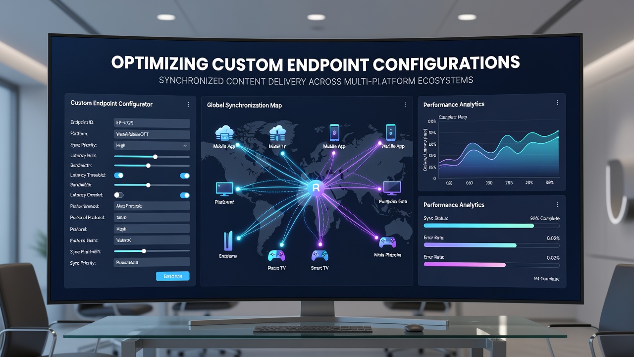 Technical illustration of custom API endpoints managing content synchronization for gambling analysis across distributed platforms